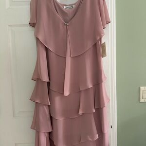 Elegant Pink Layered Dress